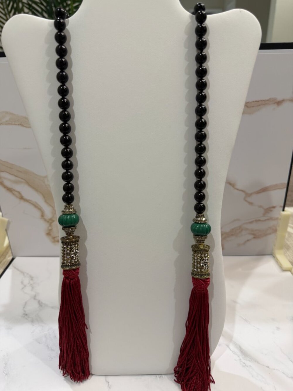 Heidi Daus Lovely Lux Crystal Statement Tassel Lariat Necklace - Picture 3 of 8